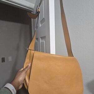 Coach Mustard Yellow Leather Messenger Bag
